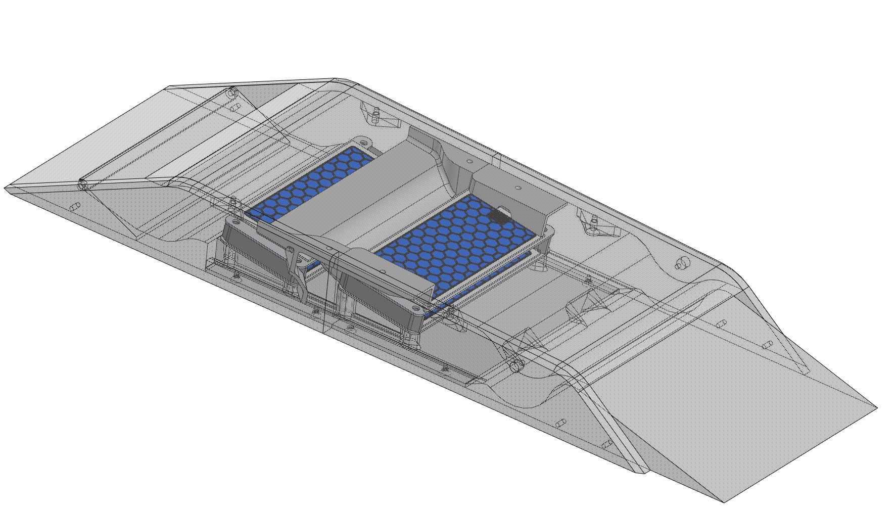 Internal component layout CAD model